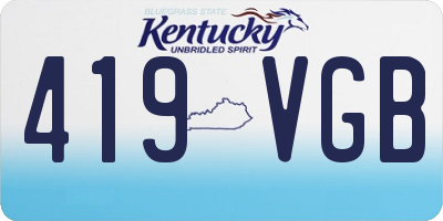 KY license plate 419VGB