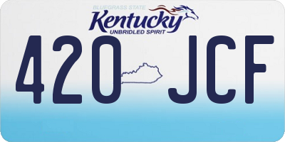 KY license plate 420JCF