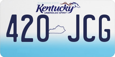 KY license plate 420JCG