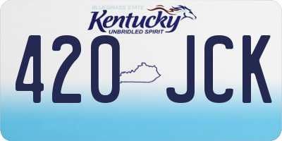 KY license plate 420JCK