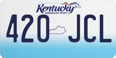 KY license plate 420JCL