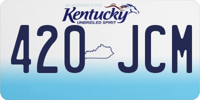 KY license plate 420JCM