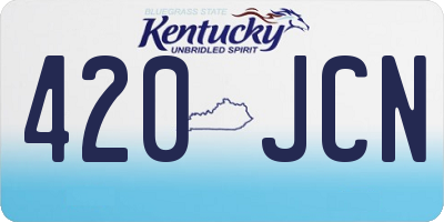 KY license plate 420JCN