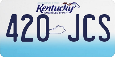KY license plate 420JCS