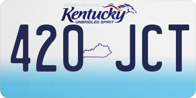 KY license plate 420JCT
