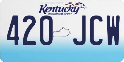 KY license plate 420JCW