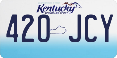 KY license plate 420JCY
