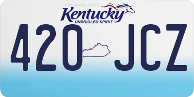 KY license plate 420JCZ
