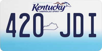 KY license plate 420JDI