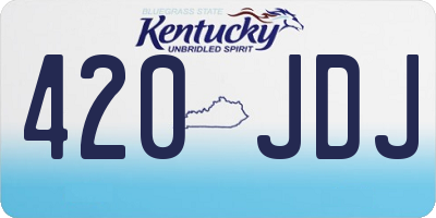 KY license plate 420JDJ