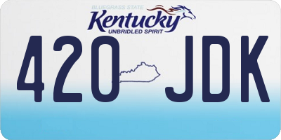 KY license plate 420JDK