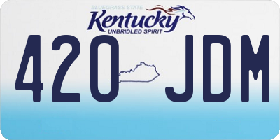 KY license plate 420JDM