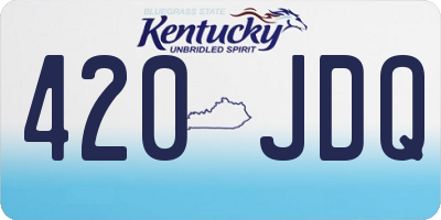 KY license plate 420JDQ