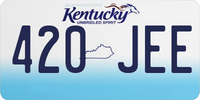 KY license plate 420JEE