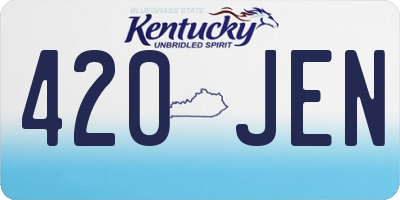 KY license plate 420JEN