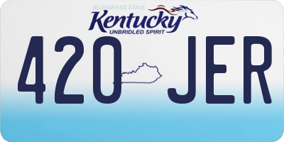 KY license plate 420JER