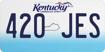 KY license plate 420JES