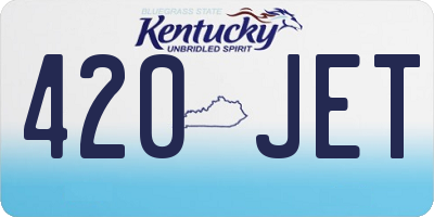 KY license plate 420JET