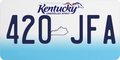 KY license plate 420JFA