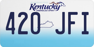 KY license plate 420JFI