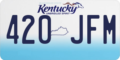 KY license plate 420JFM