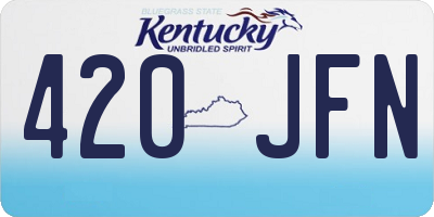 KY license plate 420JFN
