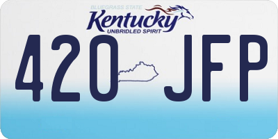 KY license plate 420JFP