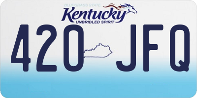 KY license plate 420JFQ