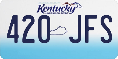 KY license plate 420JFS