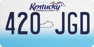 KY license plate 420JGD