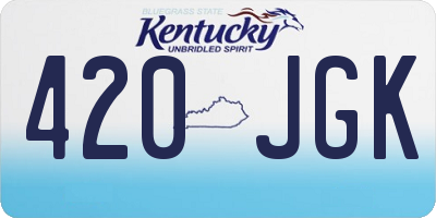 KY license plate 420JGK
