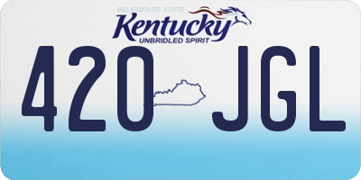 KY license plate 420JGL