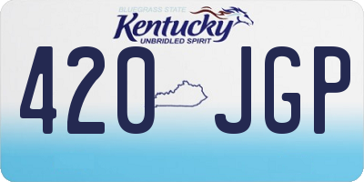 KY license plate 420JGP
