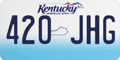 KY license plate 420JHG