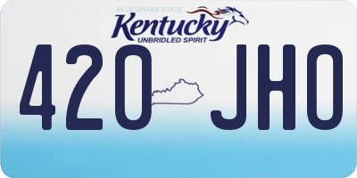 KY license plate 420JHO