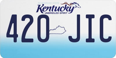 KY license plate 420JIC