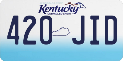 KY license plate 420JID