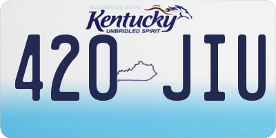 KY license plate 420JIU
