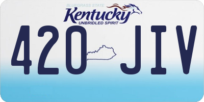KY license plate 420JIV