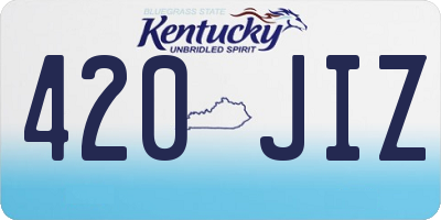 KY license plate 420JIZ
