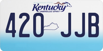 KY license plate 420JJB