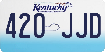 KY license plate 420JJD