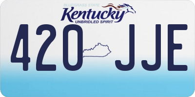 KY license plate 420JJE