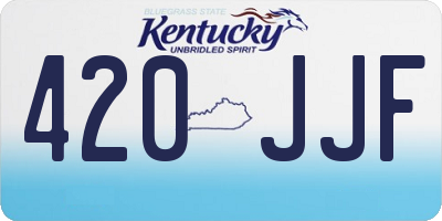 KY license plate 420JJF
