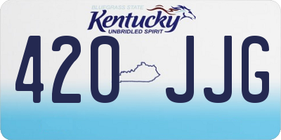 KY license plate 420JJG