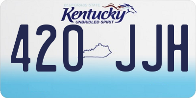 KY license plate 420JJH