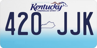 KY license plate 420JJK