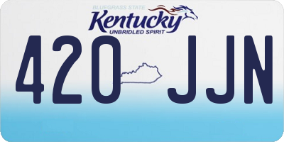 KY license plate 420JJN