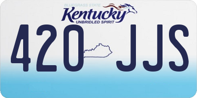 KY license plate 420JJS