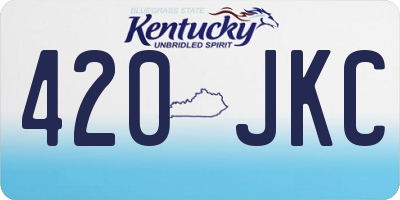 KY license plate 420JKC